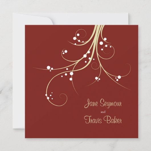 フローラ結婚式招待状-エレガント&シンプル 招待状 (正面)