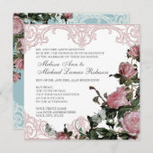フローラ結婚式招待状 – トレリスバラヴィンテージ 招待状 (正面/裏面)