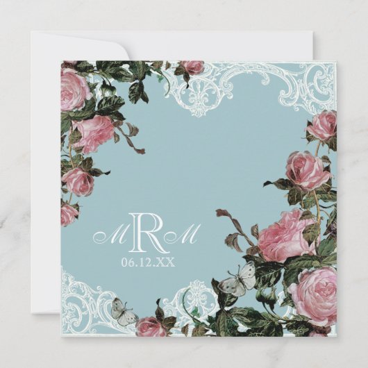 フローラ結婚式招待状 – トレリスバラヴィンテージ 招待状 (裏面)