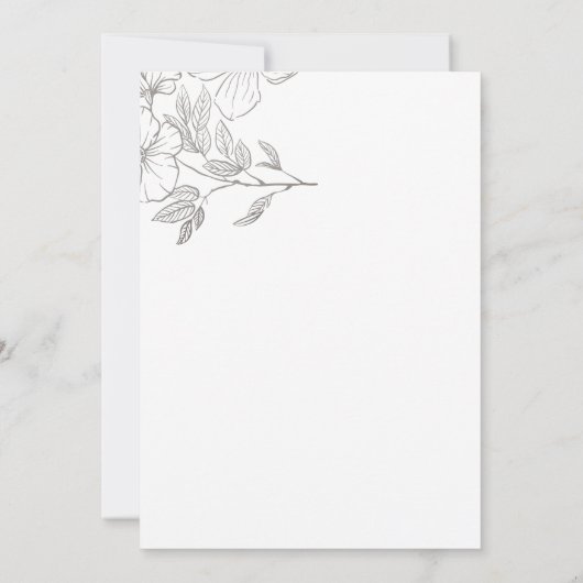 フローラ結婚式招待状 招待状 (裏面)