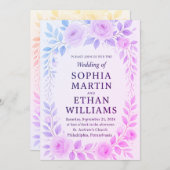 フローラ結婚式招待状 招待状 (正面/裏面)