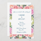 フローラ結婚式招待状 招待状 (正面/裏面)