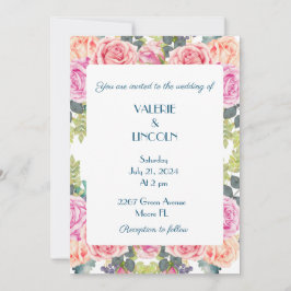 フローラ結婚式招待状 招待状