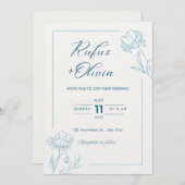 フローラ結婚式招待状 招待状 (正面/裏面)