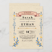 フローラ結婚式招待状 招待状 (正面/裏面)