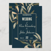 フローラ結婚式招待状 招待状 (正面/裏面)