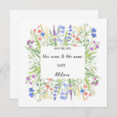 フローラ結婚式招待状 招待状 (正面/裏面)