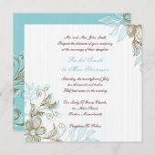フローラ結婚式招待状 招待状 (正面/裏面)