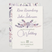 フローラ結婚式招待状 招待状 (正面/裏面)