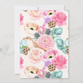 フローラ結婚式招待状 招待状 (裏面)