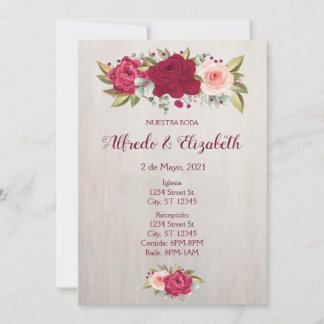 フローラ結婚式招待状 招待状