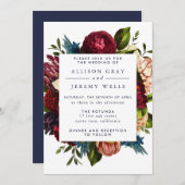 フローラ結婚式招待状 招待状 (正面/裏面)