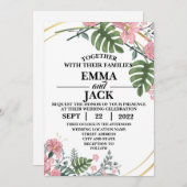 フローラ結婚式招待状 招待状 (正面/裏面)