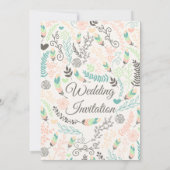 フローラ結婚式招待状 招待状 (裏面)