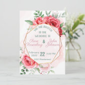 フローラ結婚式招待状 招待状 (スタンド正面)