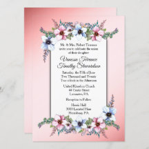 フローラ結婚式招待状