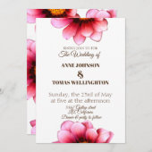 フローラ結婚式招待状 招待状 (正面/裏面)