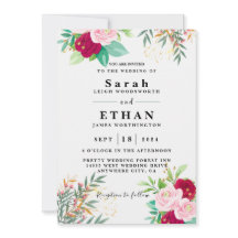 フローラ結婚式招待状