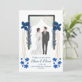 フローラ結婚式招待状 招待状 (スタンド正面)