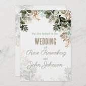 フローラ結婚式招待状 招待状 (正面/裏面)