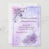 フローラ結婚式招待状 – 紫 招待状 (裏面)