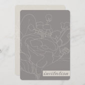 フローラ結婚式招待状(自然) 招待状 (正面/裏面)