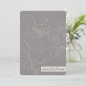 フローラ結婚式招待状(自然) 招待状 (スタンド正面)