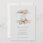フローラ結婚式招待状BOHOワイルドフラワーズデジタル 招待状 (正面)