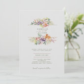 フローラ結婚式招待状BOHOワイルドフラワーズデジタル 招待状 (スタンド正面)