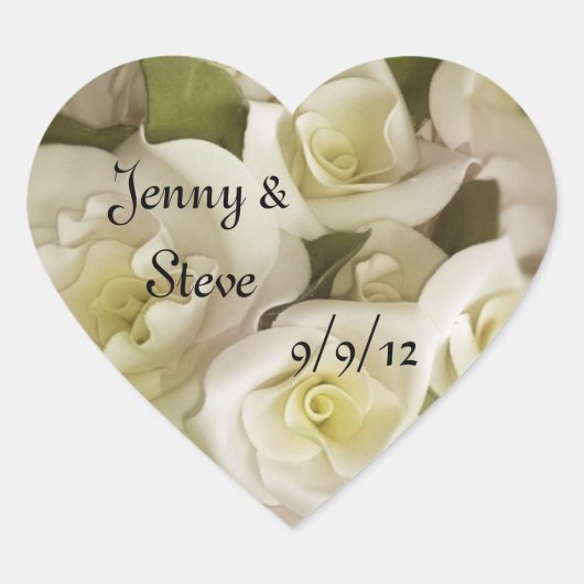 フローラ結婚式用シール ハートシール (正面)