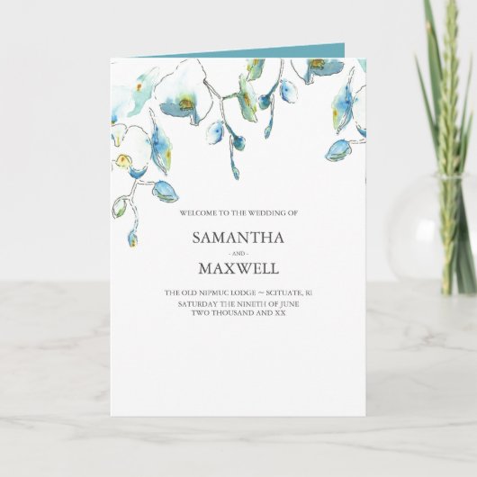 フローラ結婚式 プログラムテンプレート プログラム (正面)