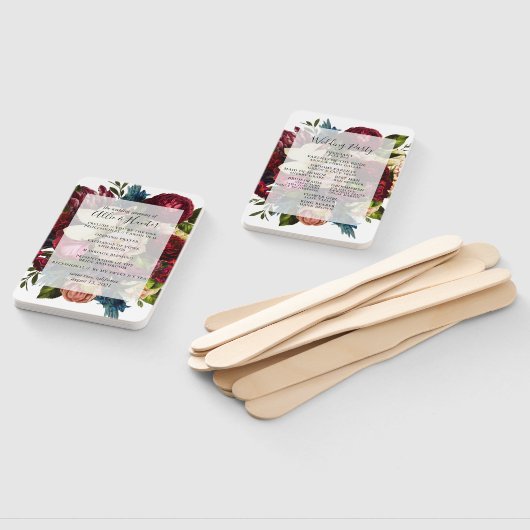 フローラ結婚式 プログラムファン ハンドファン (組立なし)