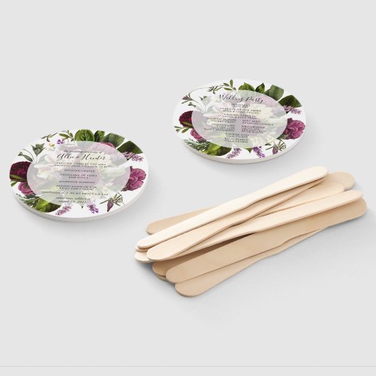 フローラ結婚式 プログラムファン ハンドファン (組立なし)