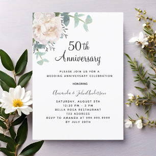 フローラ結婚樹齢50周年 招待状