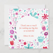 フローラ結婚色 サンキューカード (裏面)