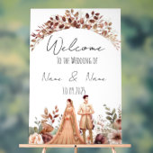 フローラ結婚茶色アクリル徴候 アクリルサイン (ニュートラル)