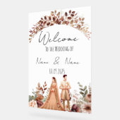 フローラ結婚茶色アクリル徴候 アクリルサイン (傾斜)