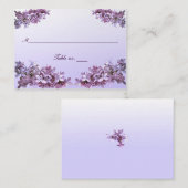 フローラ結婚薄紫護衛カード プレイスカード (正面/裏面)