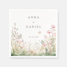 フローラ結婚蝶 スタンダードカクテルナプキン