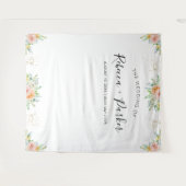 フローラ結婚赤面のデコ写真の背景 タペストリー (正面(横))