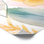 フローラ結婚金ゴールドの看板 ポスター (角)