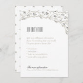 フローラ結婚黒板ラスク情報カード エンクロージャーカード (正面/裏面)