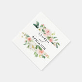 フローラ結婚、ボホ素朴ーモダン結婚ズ スタンダードカクテルナプキン (角)