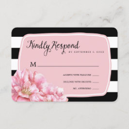 フローラ結婚Chic's Response Card / Pink 出欠カード