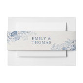 フローラ結婚Chinoiserieの 招待状ベリーバンド (正面例)