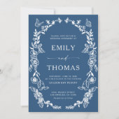 フローラ結婚Chinoiserieの 招待状 (正面)