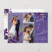 フローラ結婚Violet's Thank You写真はがき ポストカード (正面/裏面)