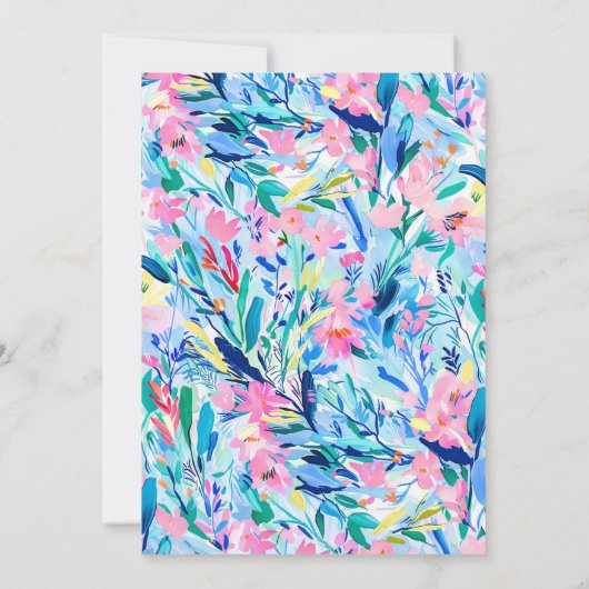 フローラ絵を描の卒業党 招待状 (裏面)