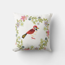 フローラ絵を描アートと鳥スケッチ