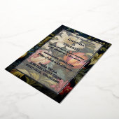 フローラ絵を描オランダの17位18セント。ウェディング 箔招待状 (回転した状態)